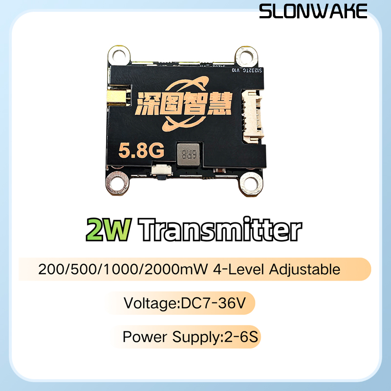 SLONWAKE 5.8G 56CH 2W pemancar - Drone Receiver ulasan dan harga