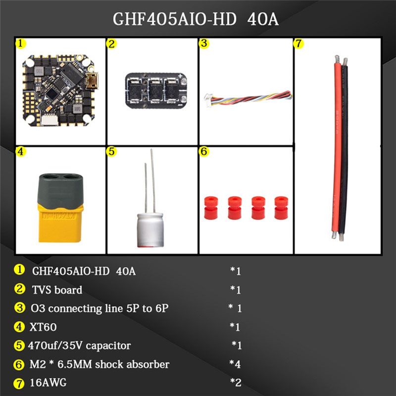 ABTI-GHF405AIO-HD 40A Pengontr - Drone Flight Controller ulasan dan harga